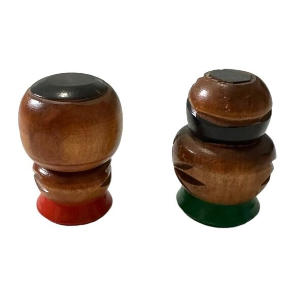 VINTAGE A Pair of Japanese Ainu Kokeshi Doll, Wood Curved. - Picture 3 of 8